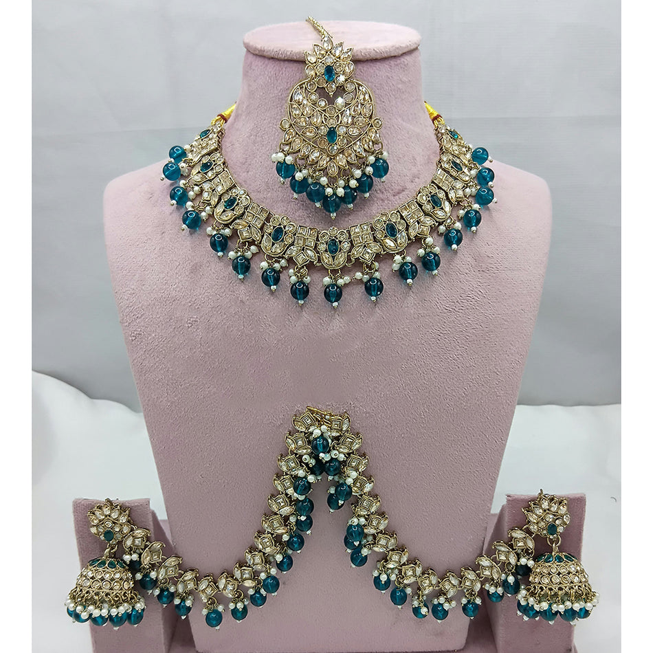 Rose Gold Plated Choker Necklace for Bridal | Bridal Jewellery India
