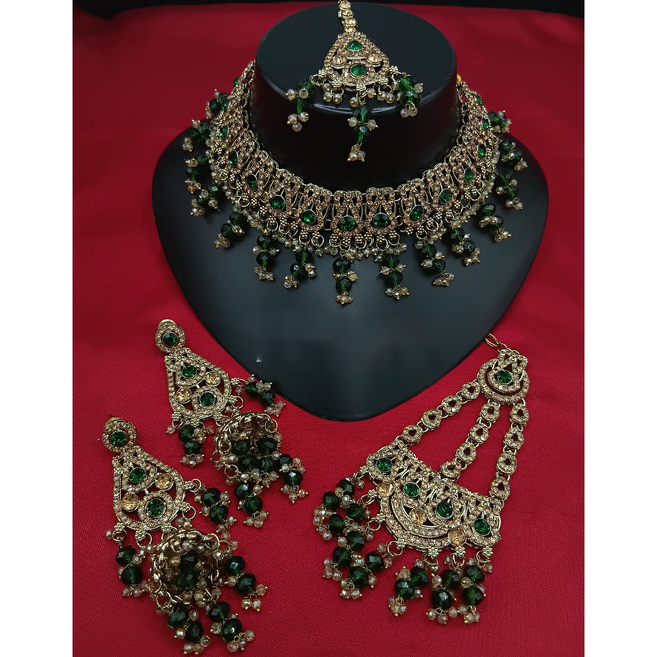 Rose Gold Plated Choker Necklace for Bridal Wear | Bridal Jewellery India