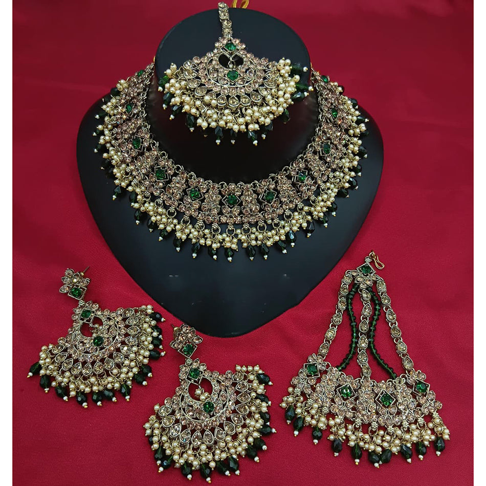 Rose Gold Plated Choker Necklace for Bridal | Bridal Jewellery India
