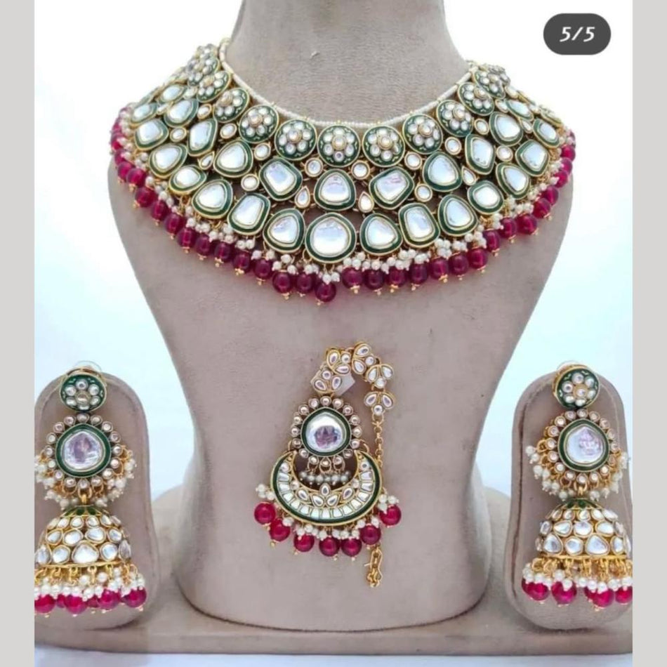 Kundan Necklace in Gold Plated for Occasions | Bridal Jewellery India