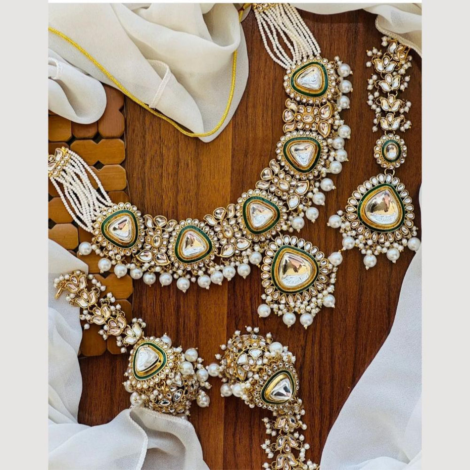 Kudan Necklace in Gold Plated for Bridal | Bridal Jewellery India