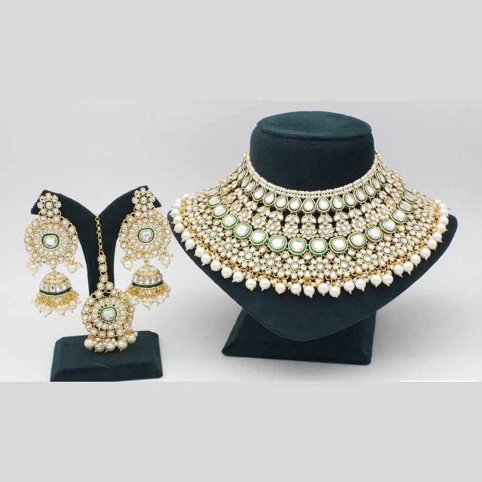 Kundan Necklace in Gold Plated | Bridal Jewellery India