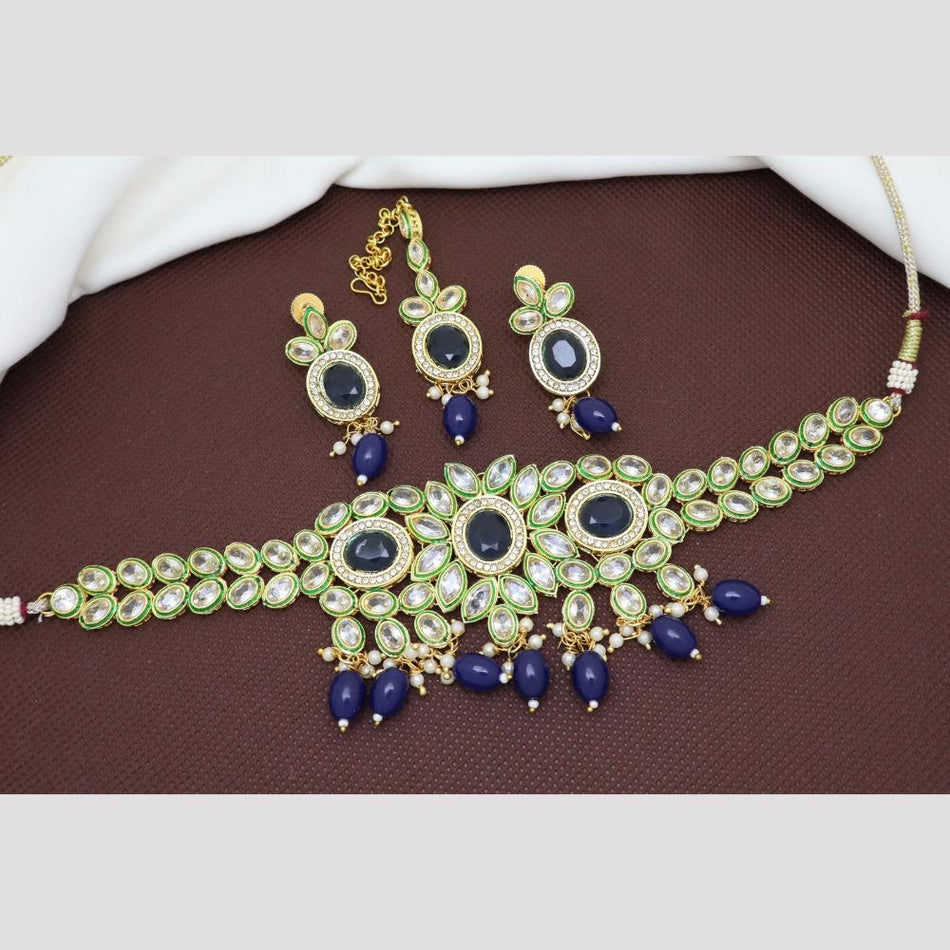 Gold Plated Pearl Choker Necklace for Occasion | Bridal Jewellery India