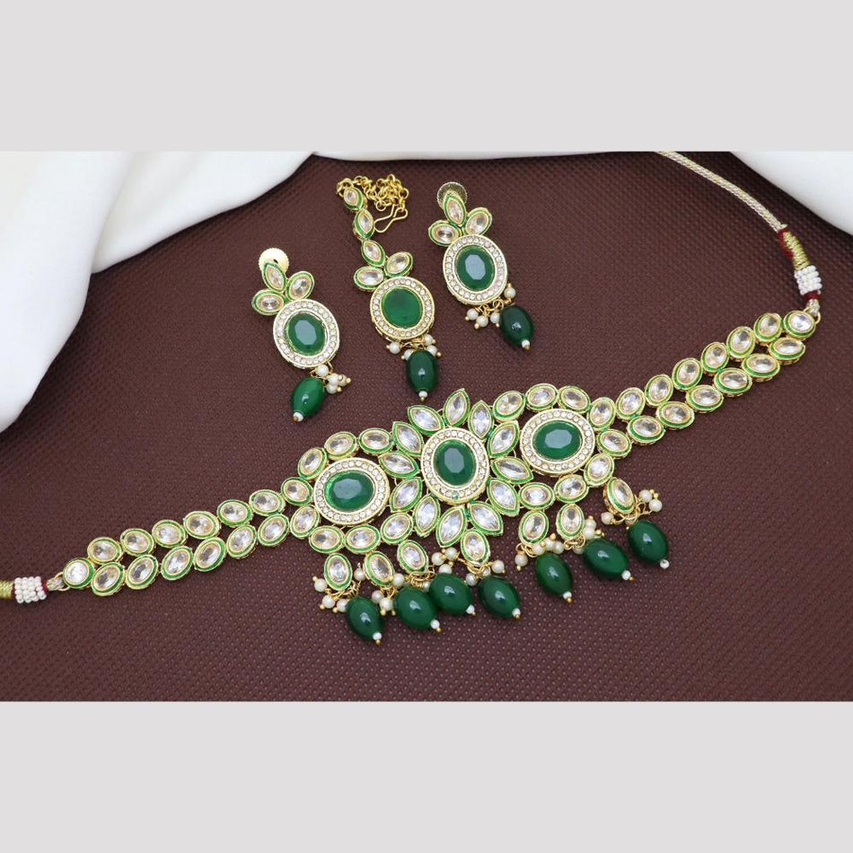 Gold Plated Pearl Choker Necklace for Occasion | Bridal Jewellery India
