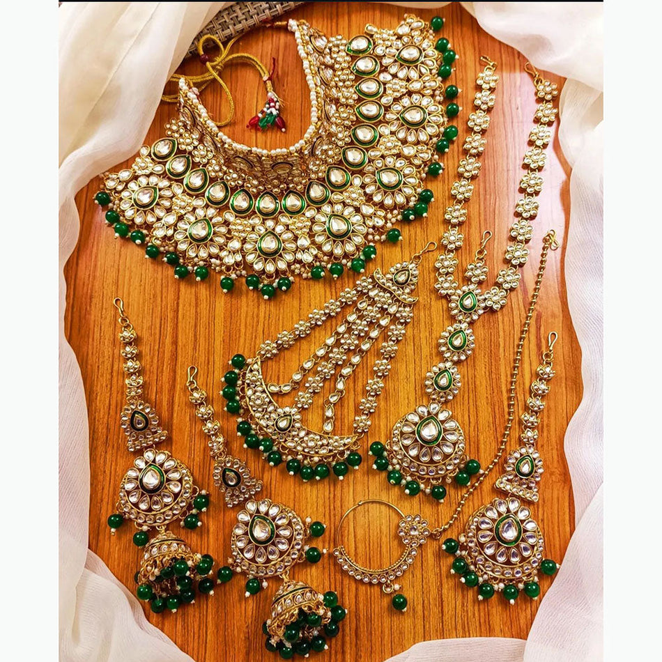 Kundan Necklace in Sterling Silver | Bridal Jewellery India
