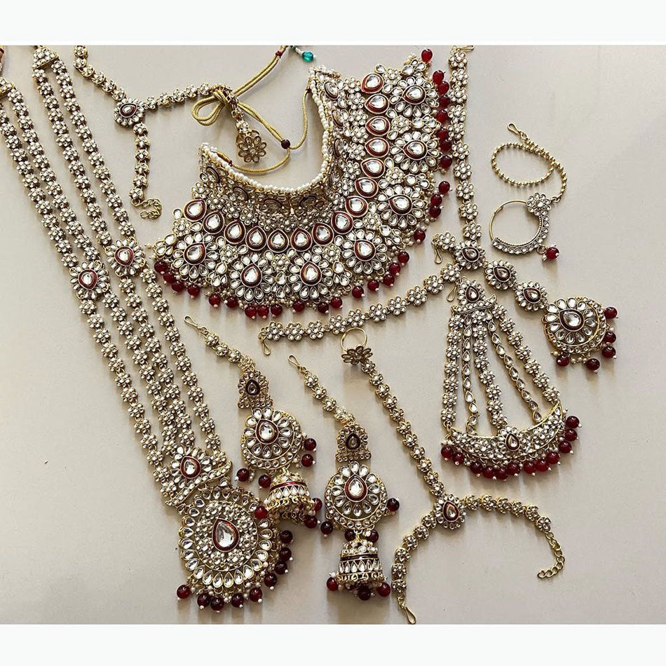 Kundan Choker Necklace in Gold Plated | Bridal Jewellery India