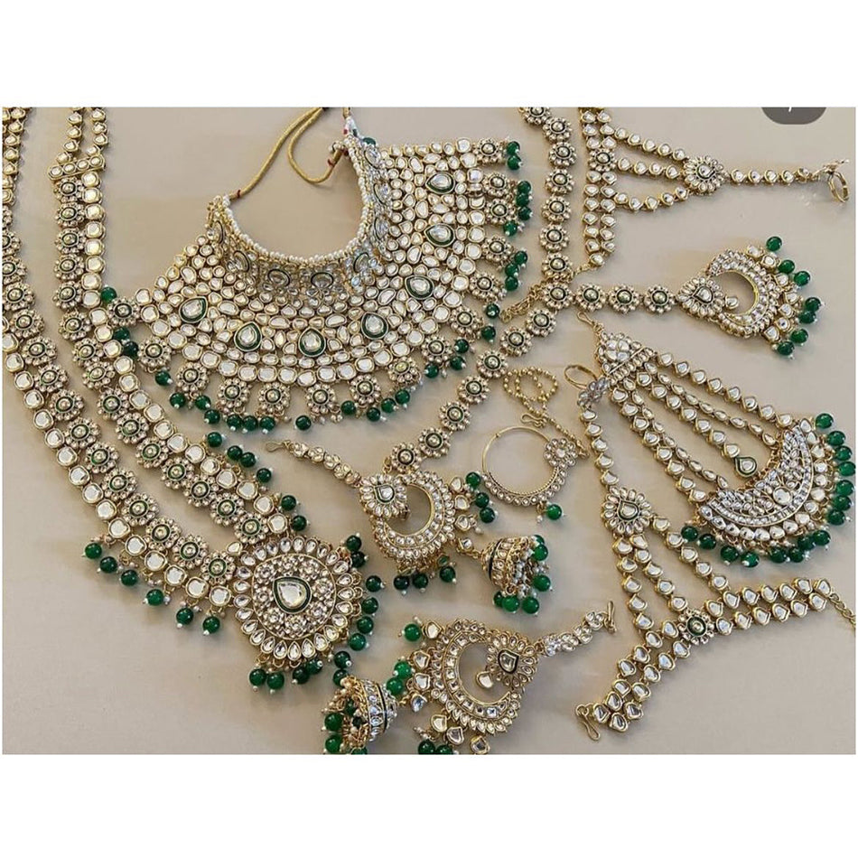 Kundan Choker Necklace in Silver | Bridal Jewellery India