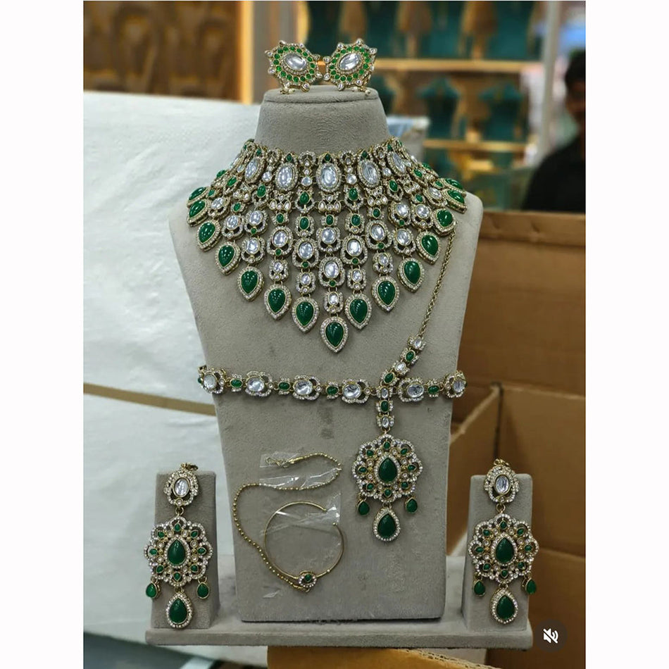 Kundan Choker Necklace in Gold Plated | Bridal Jewellery India
