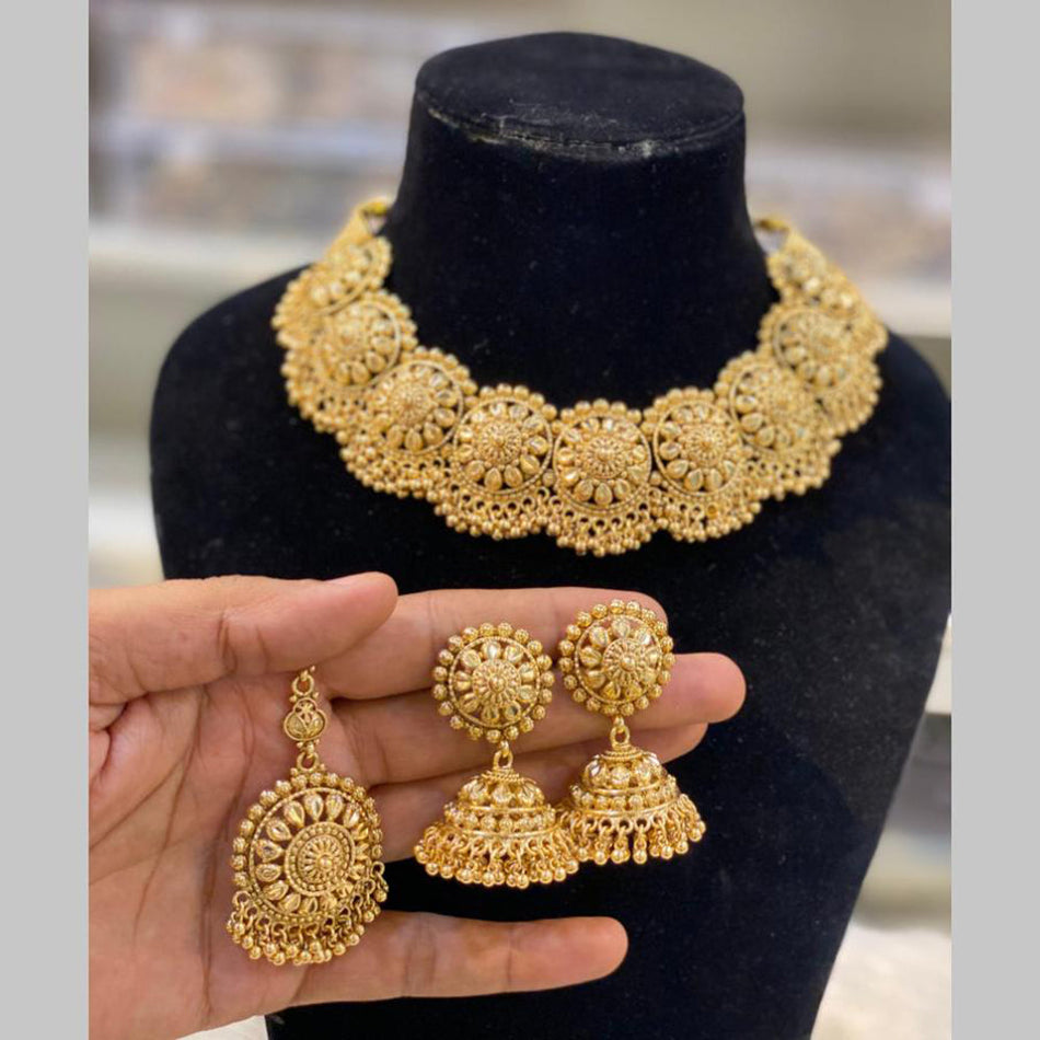 Gold Plated Necklace Set for Occasion | Bridal Jewellery India