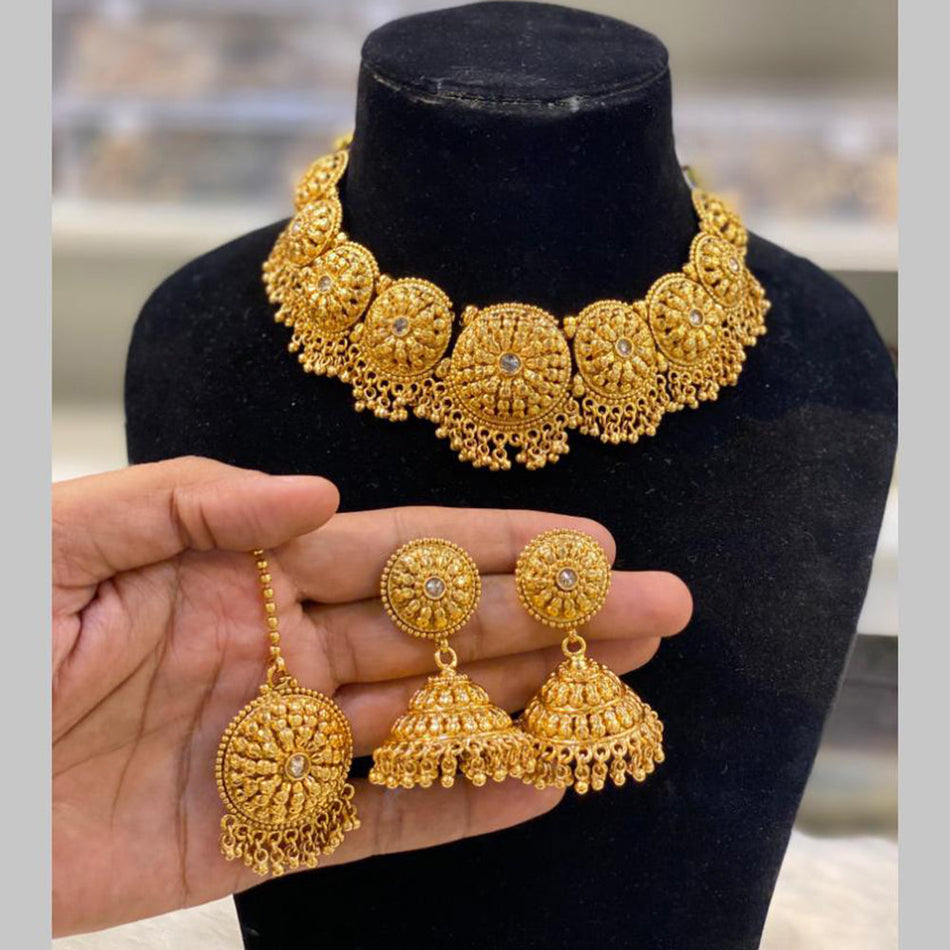 Gold Plated Necklace Set for Bridal Wear | Bridal Jewellery India