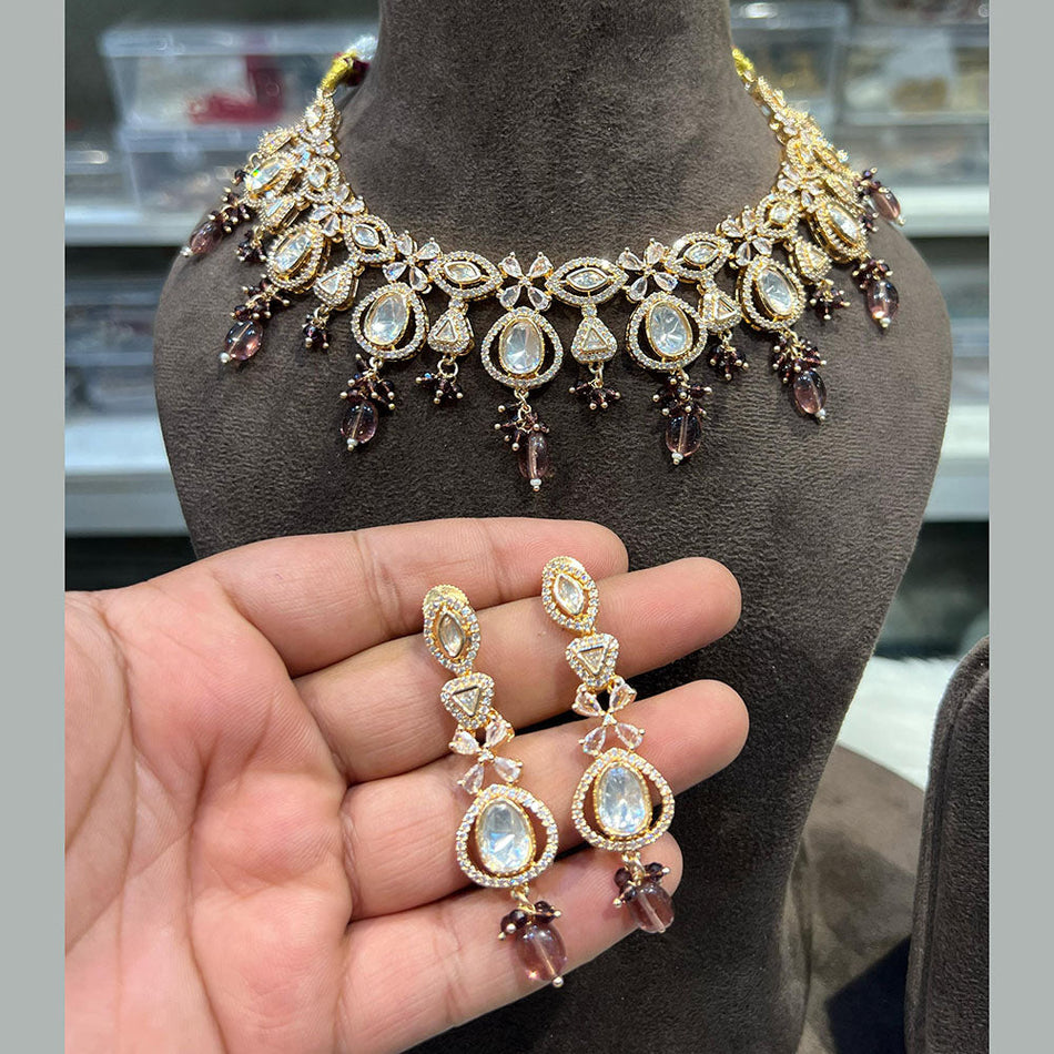 Kundan Necklace in Sterling Silver | Bridal Jewellery India