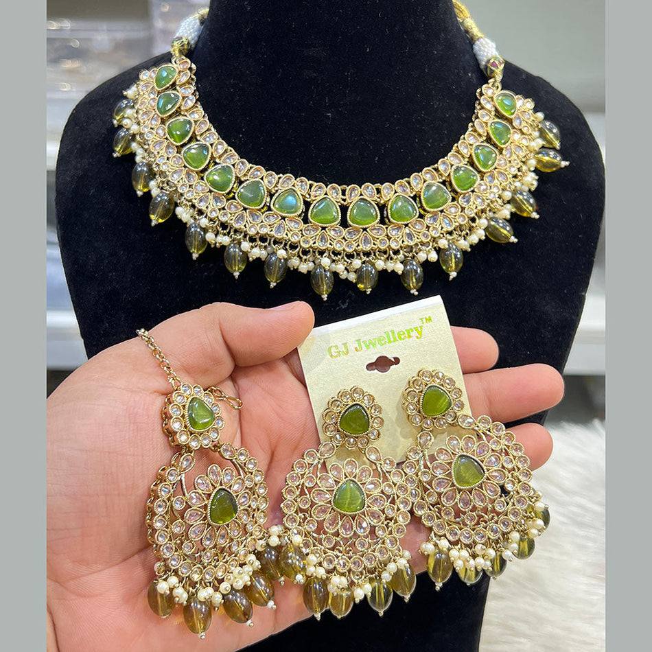 Kundan Choker Necklace in Gold Plated for Weddings | Bridal Jewellery India