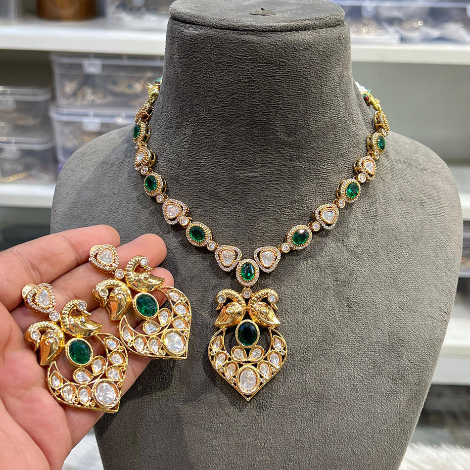 Kundan Necklace in Gold Plated for Occasion Wear | Bridal Jewellery India