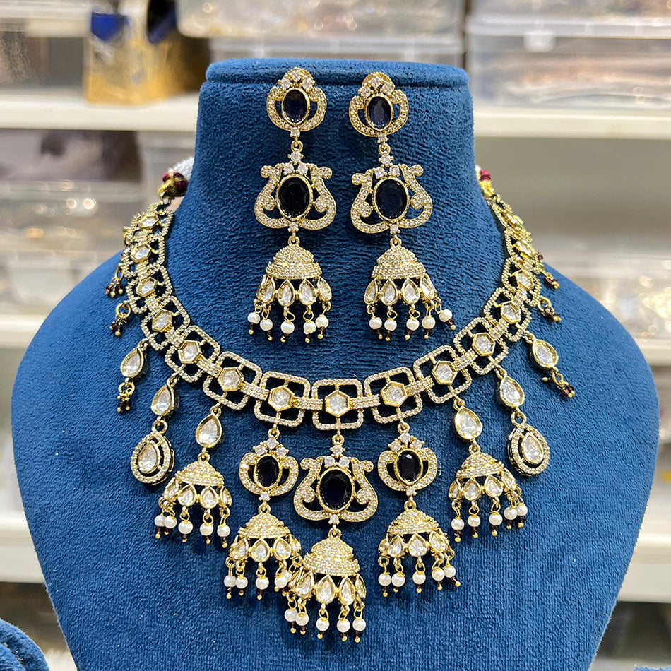 Kundan Choker Necklace in Gold Plated | Bridal Jewellery India