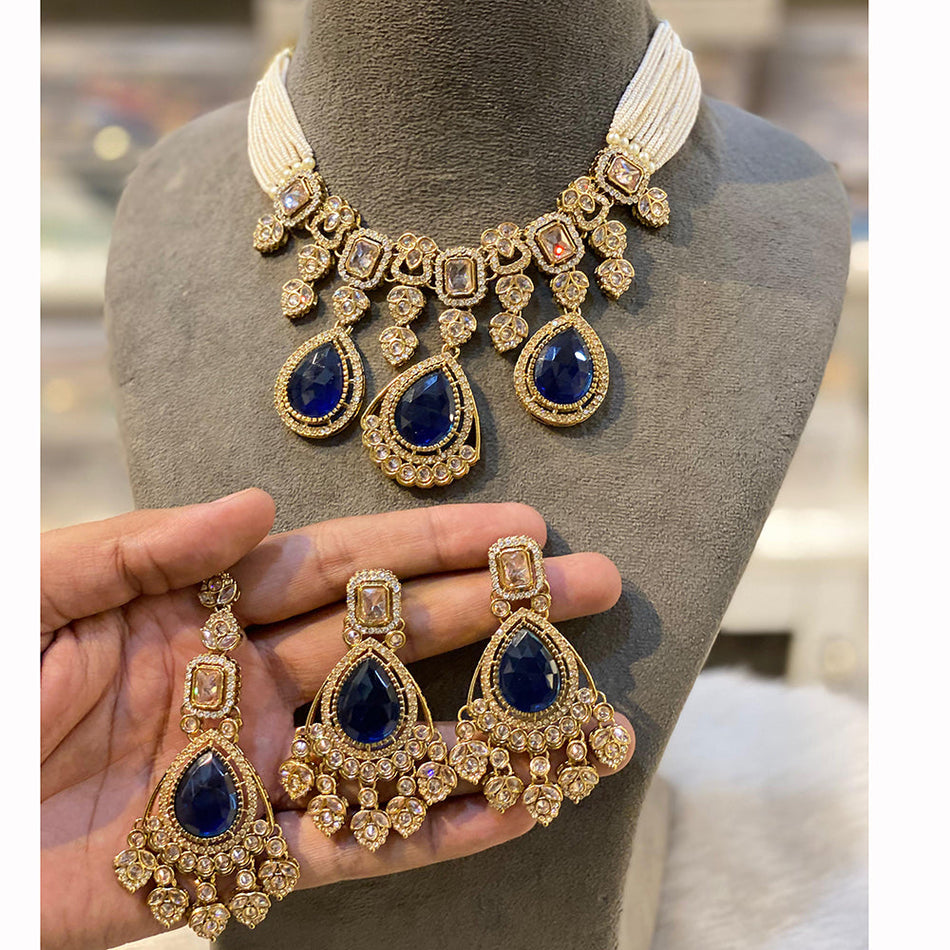 Hira Collection  Gold Plated Choker Necklace | Bridal Jewellery India