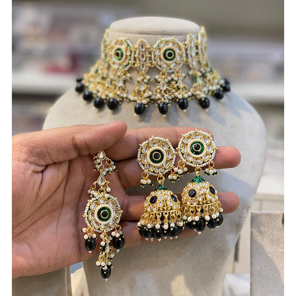 Kundan Choker Necklace in Gold Tone for Bridal Wear | Bridal Jewellery India