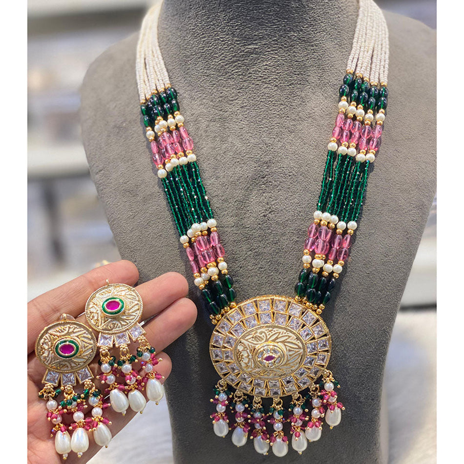 Meenakari Necklace in 18K Gold Plated | Bridal Jewellery India