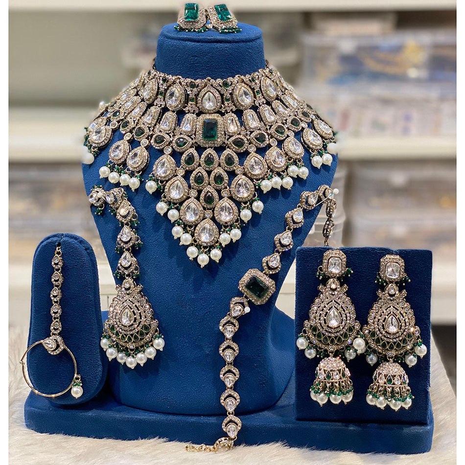 Kundan Necklace in Sterling Silver | Bridal Jewellery India