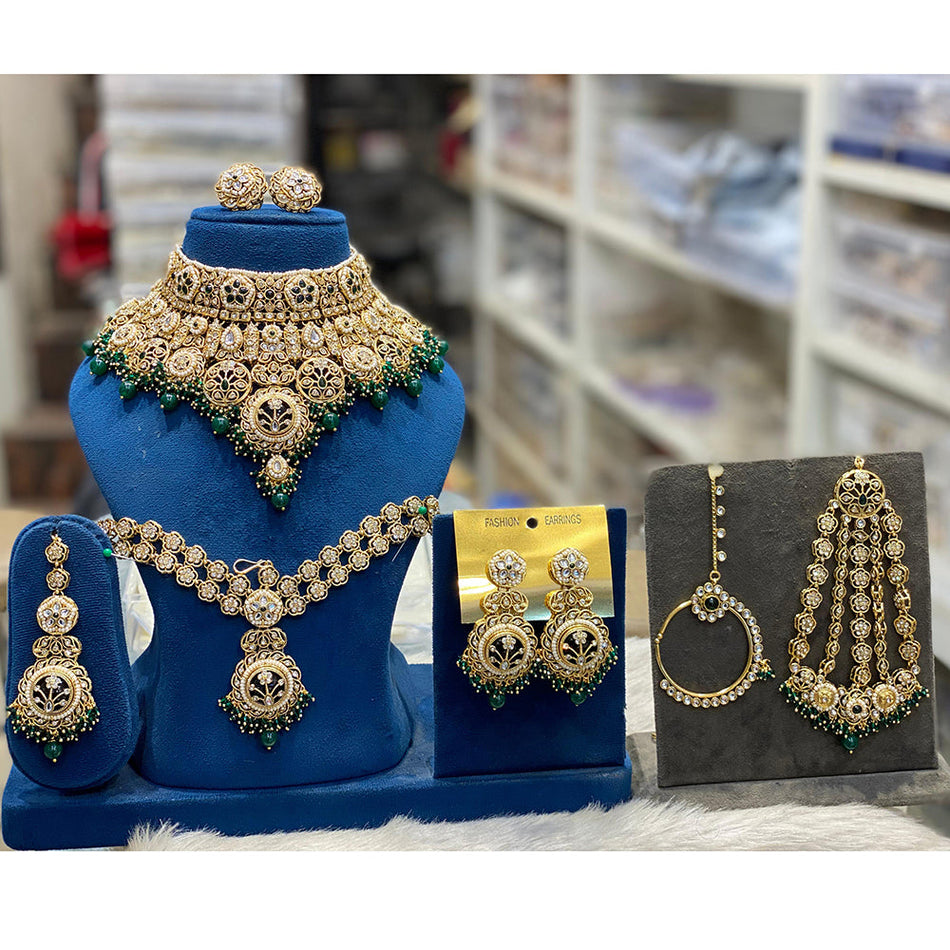 Kundan Necklace in Sterling Silver | Bridal Jewellery India