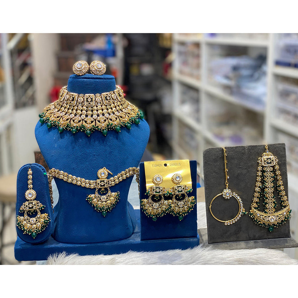 Kundan Necklace in Sterling Silver | Bridal Jewellery India