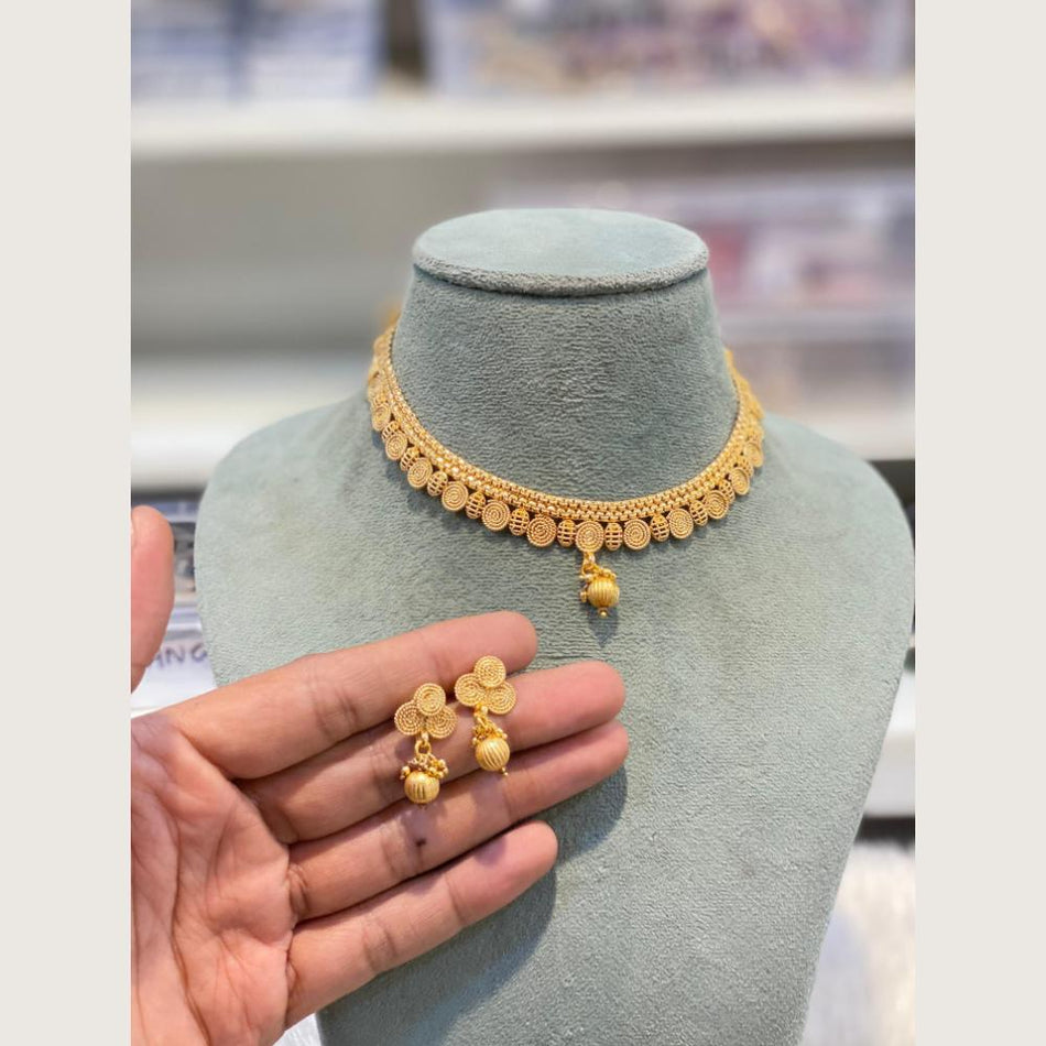 Crystal Pearl Choker in Silver | Bridal Jewellery India