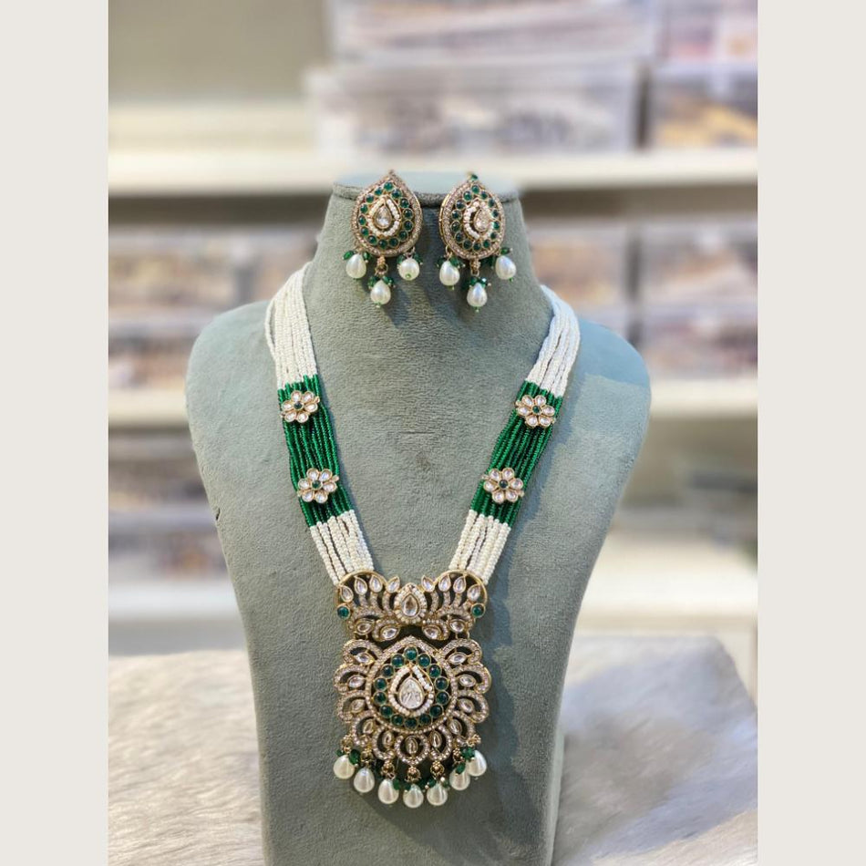 Elegant Pota Pearl Necklace in Silver | Bridal Jewellery India