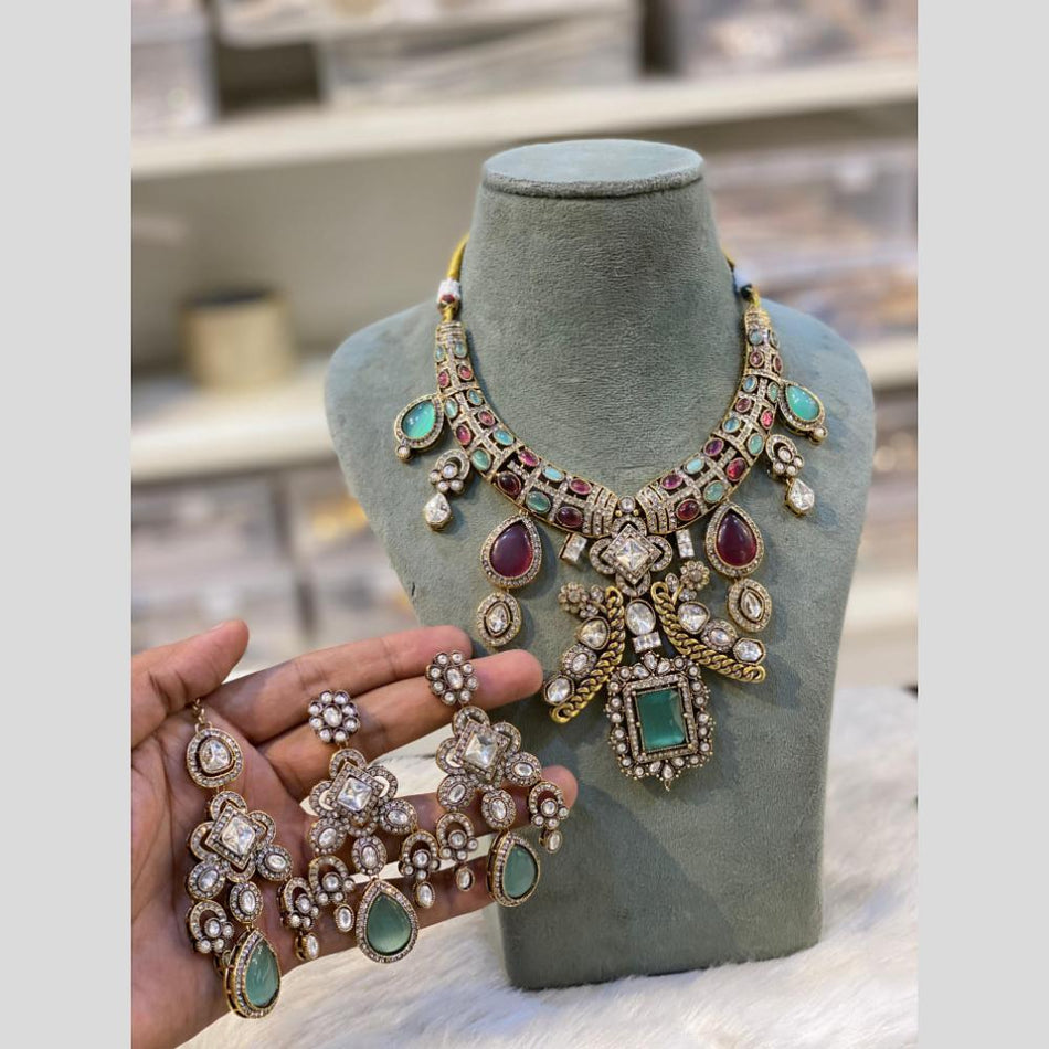 Glorious Kundan Necklace in  Gold Plated | Bridal Jewellery India