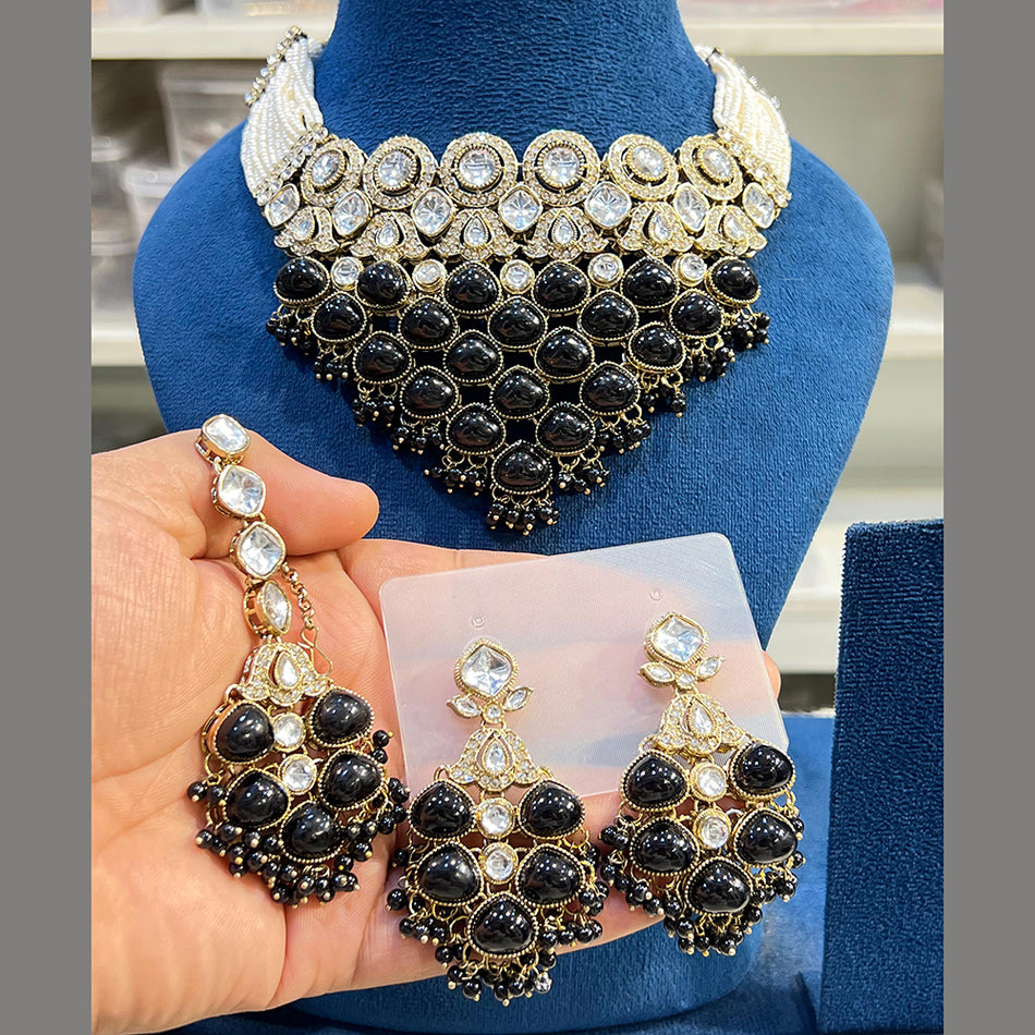 Kundan Choker Necklace in Gold Plated for Bridal | Bridal Jewellery India