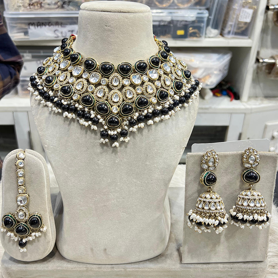 Kundan Choker Necklace in Gold Plated | Bridal Jewellery India
