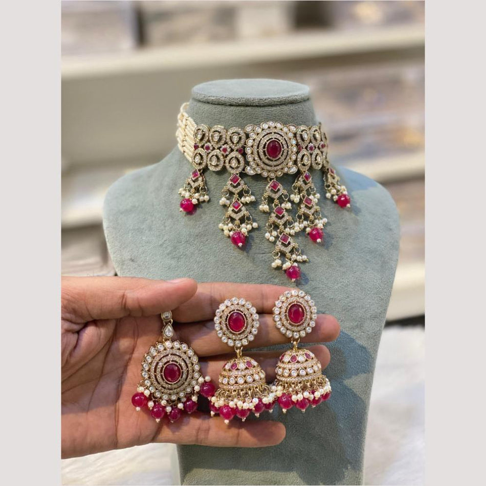 Pearl Choker in 925 Silver | Bridal Jewellery India