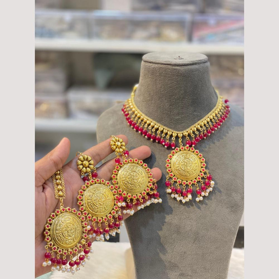 Pearl Choker in  Gold Plated | Bridal Jewellery India