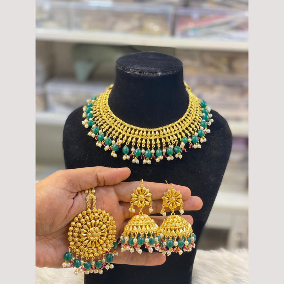 Pearl Choker in  Gold Plated | Bridal Jewellery India