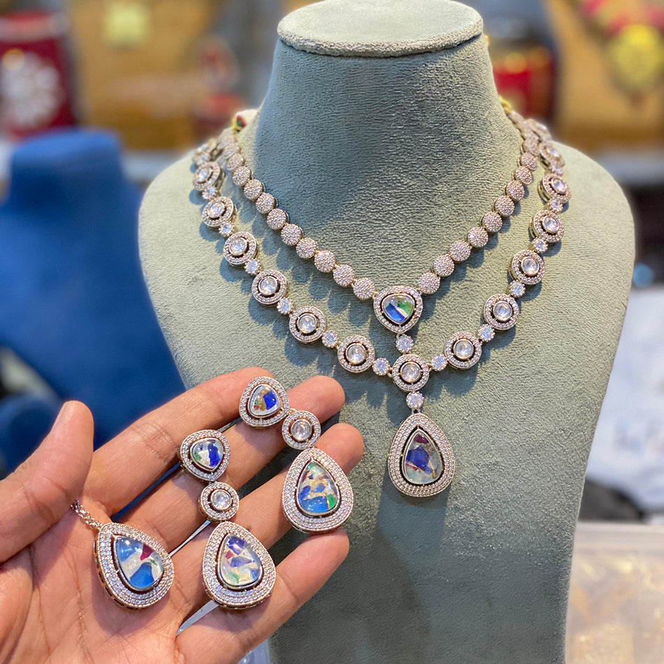 Kundan Choker Necklace in Platinum for Bridal | Bridal Jewellery India