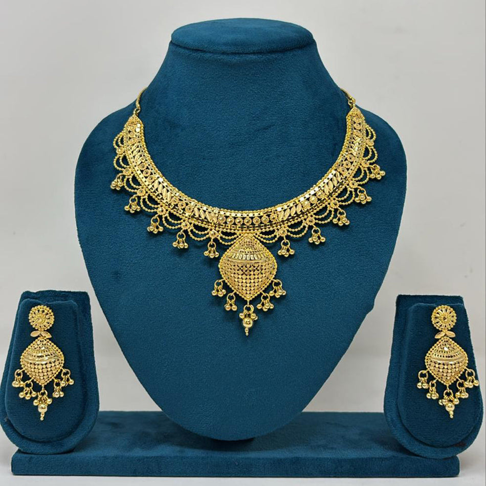 Heritage Necklace in Oxidised Silver | Bridal Jewellery India
