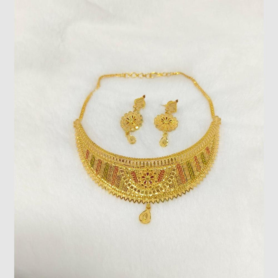 Royal Choker in 14K Gold Plated | Bridal Jewellery India