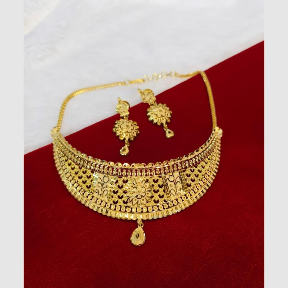 Royal Choker in 14K Gold Plated | Bridal Jewellery India