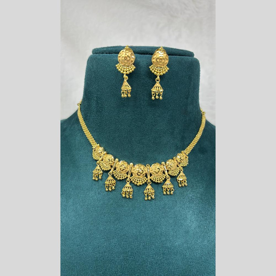 Heritage Rose Gold Plated Necklace Set | Bridal Jewellery India