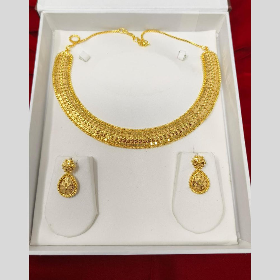 Heritage Rose Gold Plated Necklace Set | Bridal Jewellery India