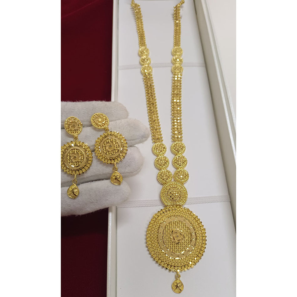 Gold Plated Long Necklace for Occasion | Bridal Jewellery India