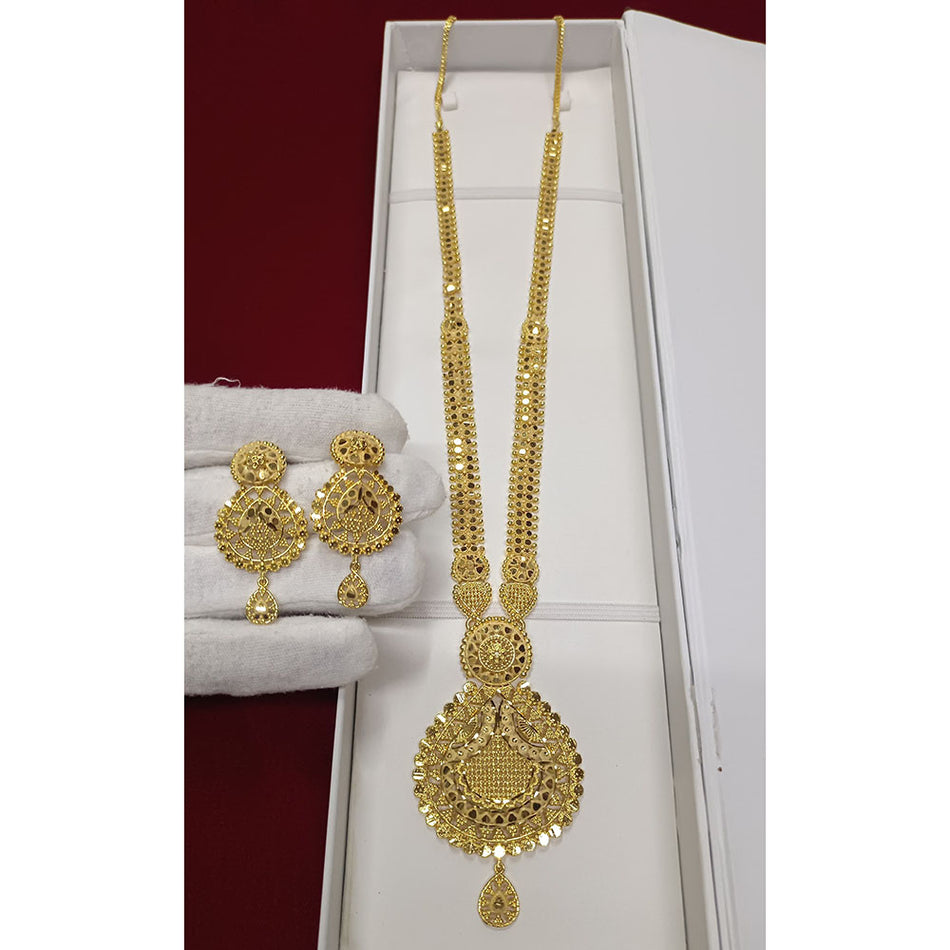 Gold Plated Long Necklace for Occasions | Bridal Jewellery India