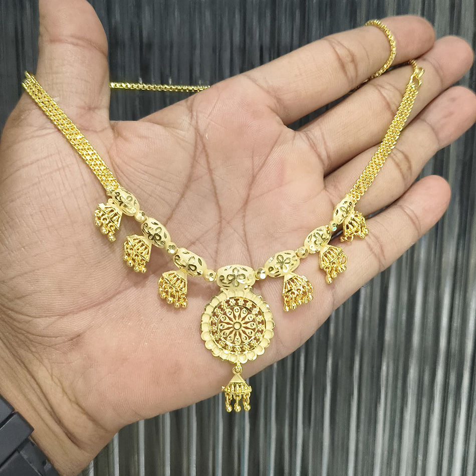 Rose Gold Plated Pendant Necklace for Bridal Wear | Bridal Jewellery India