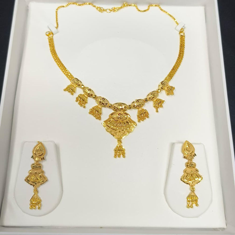 Rose Gold Plated Layered Necklace for Everyday Wear | Bridal Jewellery India