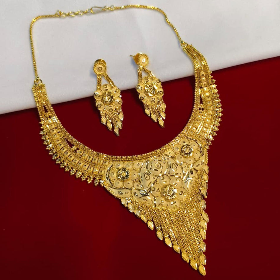 Rose Gold Plated Choker Necklace for Bridal | Bridal Jewellery India