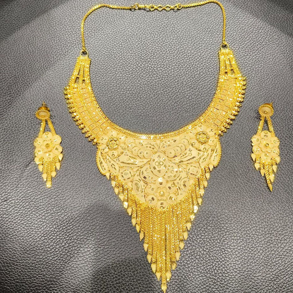 Rose Gold Plated Layered Earrings for Bridal | Bridal Jewellery India