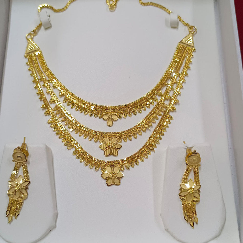 Layered Chain Necklace in Sterling Silver | Bridal Jewellery India