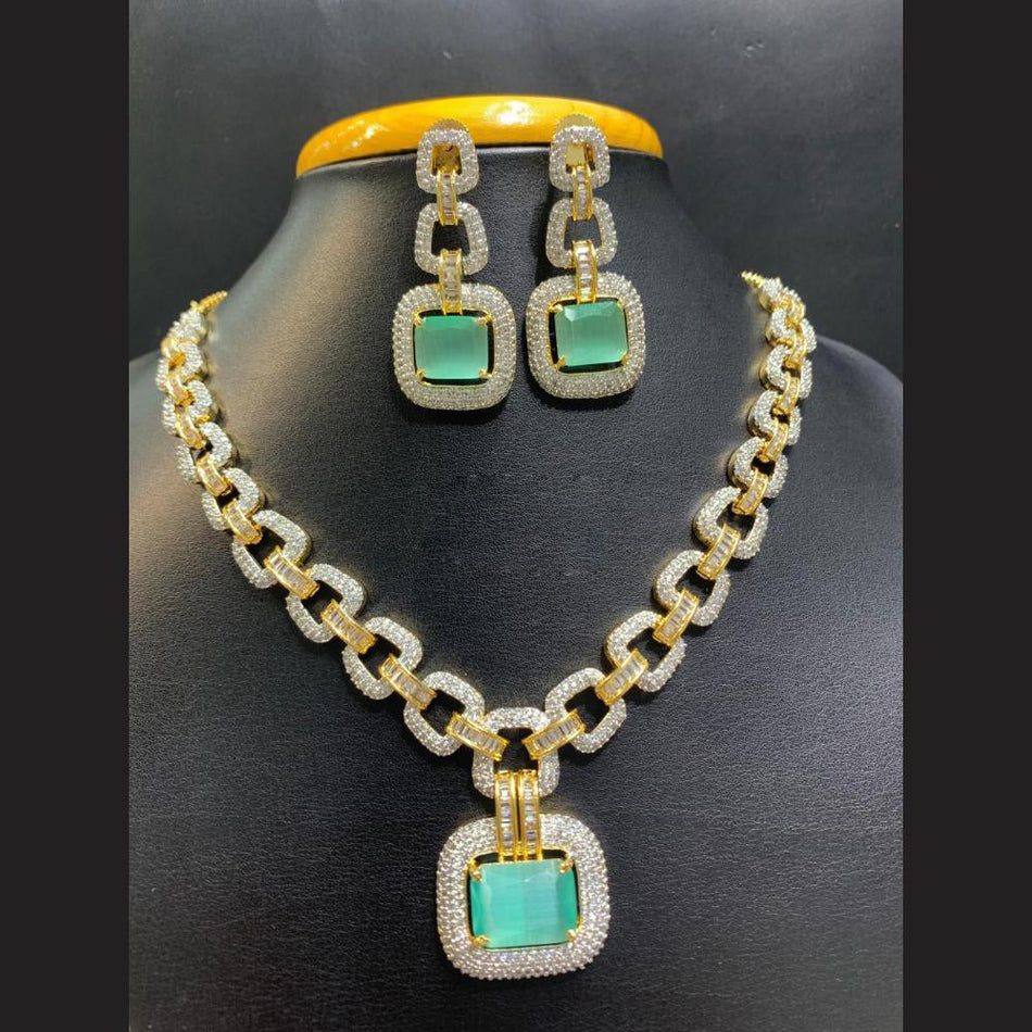 Gold Plated Diamond Necklace Set | Bridal Jewellery India