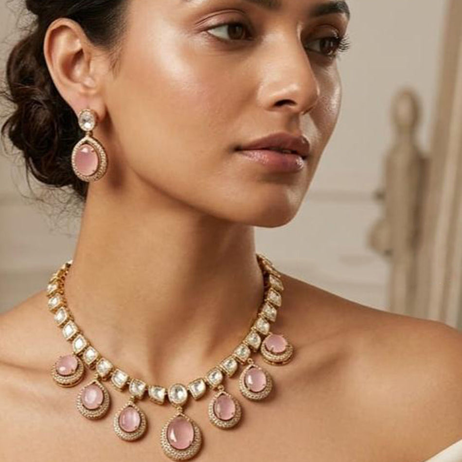 Kundan Necklace in 18K Gold Plated for Women | Bridal Jewellery India
