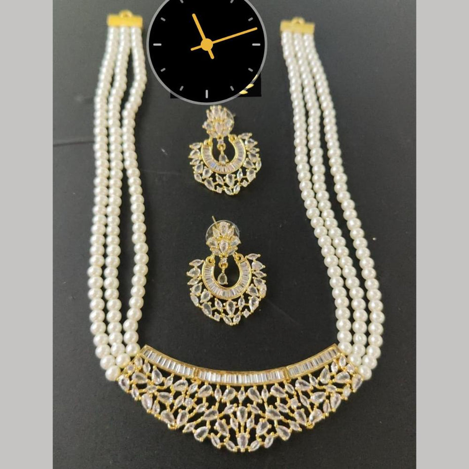 Kavita Art 18K Gold Plated Diamond Necklace Set | Bridal Jewellery India