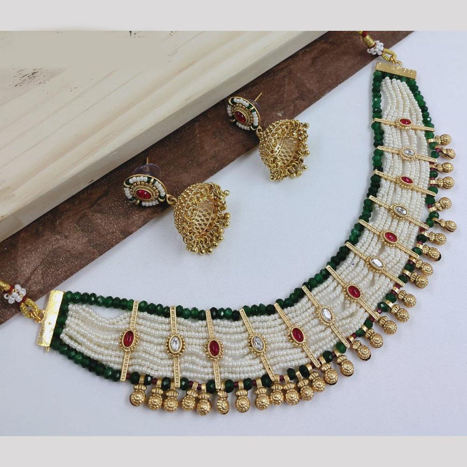 Pota Necklace in  Gold Plated | Bridal Jewellery India
