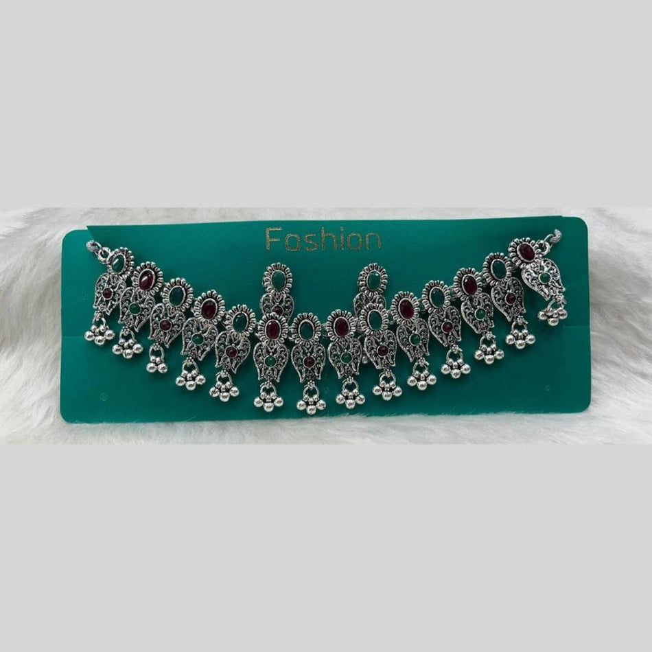 Oxidised Silver Kavita Art Designer Necklace | Bridal Jewellery India